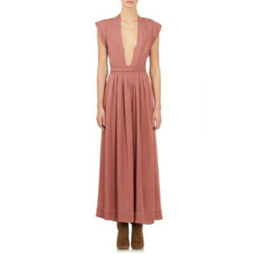 Isabel Marant - Mick Silk Beaded Maxi Dress (New)